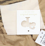 Adyson Parker Cowlneck Long Sleeved Ribbed Knit Sweater Beige Brown S