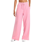 Joy Lab Washed Jersey High Rise Wide Leg Drawstring Pants Bubble Gum Pink S