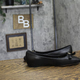 Kate Spade New York Womens Deco Bow Smooth Leather Ballet Flats KM817 Black 7B