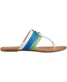 Tommy Hilfiger Women's Liz Thong Sandals LIZ White Multi 6.5M