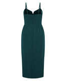 City Chic Womens Trendy Plus Size Sassy V Wrap Dress 6575644 Emerald Green 16W