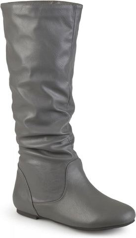 Journee Collection Women's Mid Calf Boots JAYNE-GRY-090XWC Gray 9M-XWC