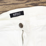 Buffalo Jeans Women's Mid-Rise Aubrey Ankle Grazer Pants 1263050 White 14/34