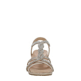 Lifestride Womens Miami Wedge Sandal J3855S1 Platino Gold 9W