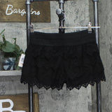 American Rag Juniors Tiered Laser-Cut Faux-Suede Shorts Black XS