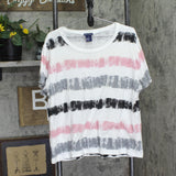 Architect Women’s Burnout Tie-Dye Shirt Top Black Red White 2X
