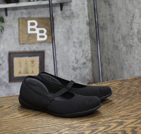 Lifestride Womens Keynote Mary Jane Comfort Flat Loafers J1275M1 Black 6M