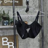 DKNY Womens Wireless Soft Stretch Microfiber Plunge Bra I257Y Black X-Large