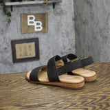 Easy Spirit Lana Double Strap Slingback Sandal SELANA2 Black / Brown 6.5M