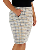 Kasper Womens Plus Size Zip-Pocket Skirt 10820094