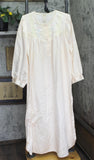 Barbizon Womens Vintage Satin Crochet Trim Cuddleskin Nightgown Light Pink XL