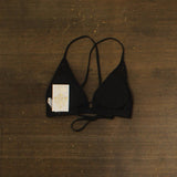 Becca Castaway Luna Textured Halter Bikini Top 893157 Black M