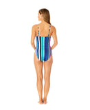 Anne Cole Lingerie Maillot One-Piece Swimsuit Barcode Stripe Blue Multi 10