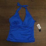 La Blanca Womens Halter Tankini Swim Top LB0IG84 Lapis Blue 16