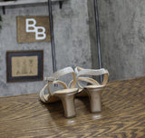 Nina Nelena Womens Sparkling Dress Sandals NELENA-YF Silver Gray 9M