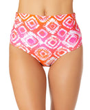 Anne Cole Womens High Waist Shirred Bikini Swim Bottom 25MB36010 Tie Dye Pink L
