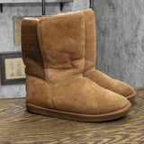 Clarks Womens Lambs fur Lined Leather Pull On Cozy Boots 1666899a64e60c Brown 8M
