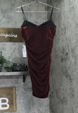 Emerald Sundae Strap Glitter-Knit Cowlneck Mini Bodycon Dress Black / Red M