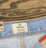 Levi's Womens 501 Button Fly Jeans 94417269 County Fair Blue 27x30