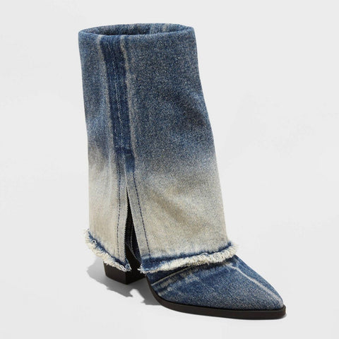 Wild Fable Women's Calista Boots with Memory Foam Insole 89258359 Blue Denim 8M