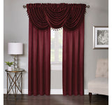 Regal Home Regency Rod Pocket Waterfall Valance Curtain Burgundy Red 38x58