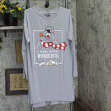 Frosty the Snowman Wonderful Long Sleeve Sleepshirt Sleep Shirt Grey / Multi M