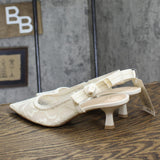 A New Day Womens Milan Slingback Pumps 93708032 Cream Off White 8M