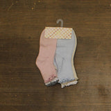 Capelli Girls 6-Pack Ankle Ribbed Socks Blue Multi M/L