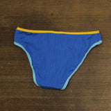 Becca Womens Crinkle Crush Textured Bikini Bottom 128457 Ocean Blue XS