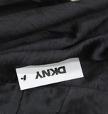 DKNY Satin Colorblocked Slip V Neck Midi Dress Black / Cloud / Eggshell 16