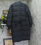 A New Day Winter Hooded Ripstop Mitten Cuff Belted Duvet Puffer Coat Black L