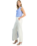 Kasper Womens Stretch Crepe Pull-On Lined Trouser Pants Vanilla Ice Off White M