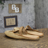 A New Day Ida Woven Raffia Mule Flats 94822385 Beige Brown 9.5M