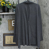 Cable & Gauge Studio Plus Size High Neck French Terry Lined Sweater Gray 2X