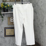 Anne Klein Womens Mid Rise Pintucked Wide-Leg Pants 10895881 Anne White 16