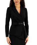 Tahari Asl Womens Belted Wrap Skirt Suit NAM905-TH