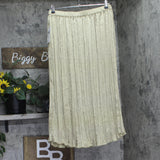 DKNY Womens Crushed Crease Woven Midi Skirt P5DNSB53 Pale Moss Brown Green M