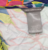Vince Camuto Plunging V-Neck Romper Cover-Up V1J916 Blue Multi M