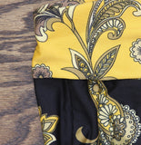 White Mark Lounge Printed High Waist Stretch Palazzo Pants Black / Gold M