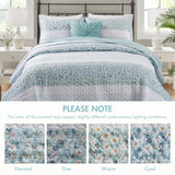 Madison Park 4pc Tulia Seersucker Coverlet Set Aqua Blue Multi Full / Queen