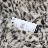 BCX Womens Plus Size Animal Print Open-Front Faux Fur Shrug Animal Brown 2X