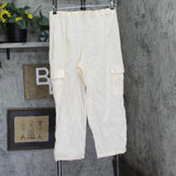 Sanctuary Womens Woven Coastal Cargo Cover Up Pants SACC24849 White Sand Pink M