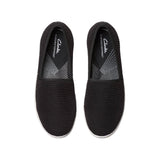 Clarks Womens Breeze Stretch CloudSteppers Slip On Loafer 26182062 Black 7.5W