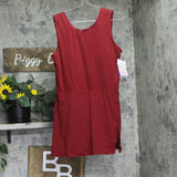 Joylab High Neck Low Back Active Dress with Built-In Shorts Maroon Red XL