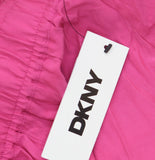 DKNY Womens Handkerchief Hem Mixed Media Maxi Skirt P4DN8X10 Vivid Pink XL