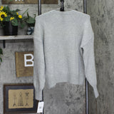 Abercrombie Girls Embellished Pearl Pullover Sweater 43AK32M Gray 17/18