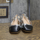 Berness Womens Slingback Pump Block Heels Silver Metallic Gray 6M