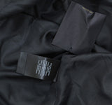 Donna Karan Petite Square-Neck Sequinned Belted Button Down Dress Black 2P