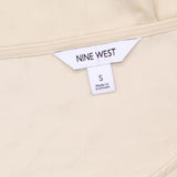 Nine West Womens Woven Short Sleeve Blouse 165fc7255e5a73 Ivory Off White S