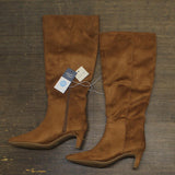 Universal Thread Tall Dress Boots with Memory Foam Insole Chestnut Brown 7.5M